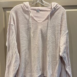 Pippers Women's Pink Hooded Terry cloth top